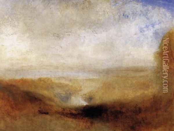 Landscape with a River and a Bay in the Background 1835-40 Oil Painting - Joseph Mallord William Turner