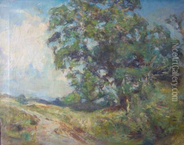 A Country Lane Oil Painting - James Lawton Wingate