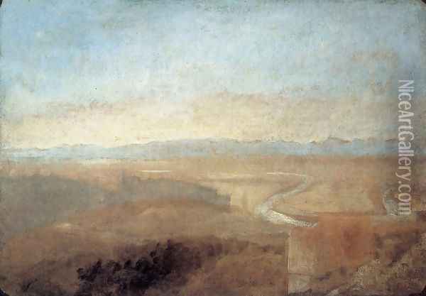 Hill Town on the Edge of the Campagna Oil Painting - Joseph Mallord William Turner