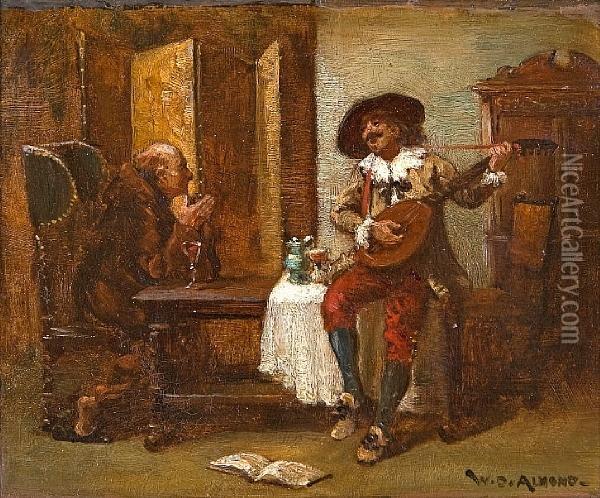 The Lute Player Oil Painting - William Douglas Almond