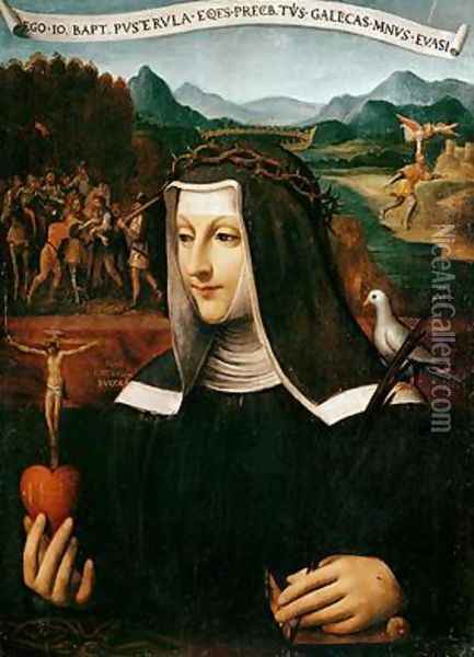 Ex Voto dedicated to St Catherine of Siena 1347-80 Oil Painting - Bernardino Luini