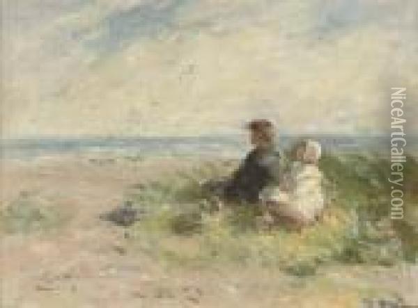On The Bents Oil Painting - Robert Gemmell Hutchison