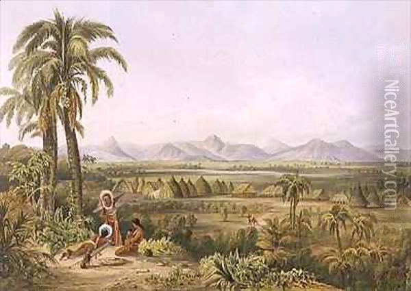 Pirara and Lake Amucu, the Site of El Dorado Oil Painting - Charles Bentley