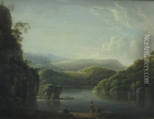 A View On The Neath River Oil Painting - Anthony Devis