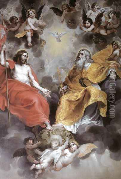 Holy Trinity Oil Painting - Hendrik van Balen
