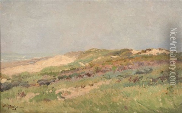 Dunes Pres D'un Littoral Oil Painting - Edmond Marie Petitjean