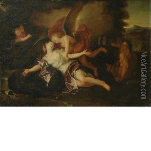 Cupid And Psyche Oil Painting - Angelica Kauffmann