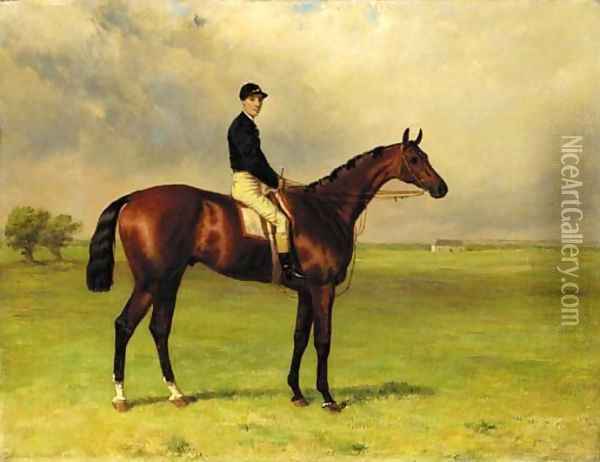 Mr Angell's Scarboro with Parry up at Newmarket Oil Painting - Harry Hall