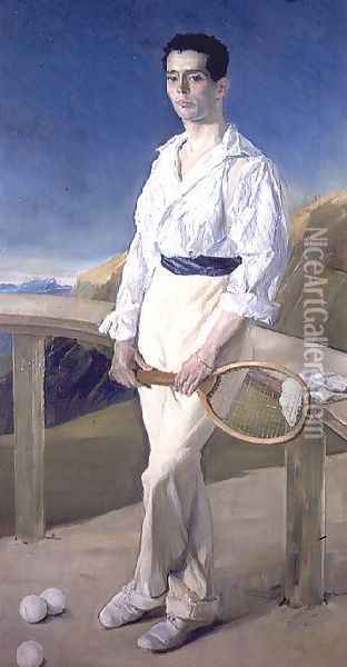 The Tennis Player Oil Painting - Jose Villegas Cordero