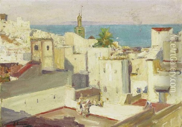 The House-tops, Tangier Oil Painting - John Lavery