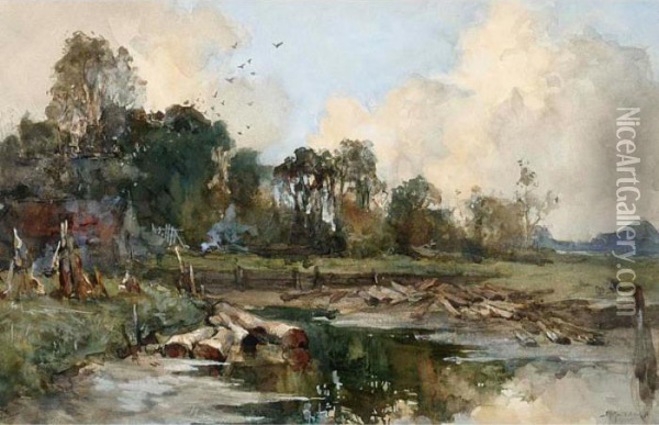 Balkengat Oil Painting - Johann Hendrik Van Mastenbroek