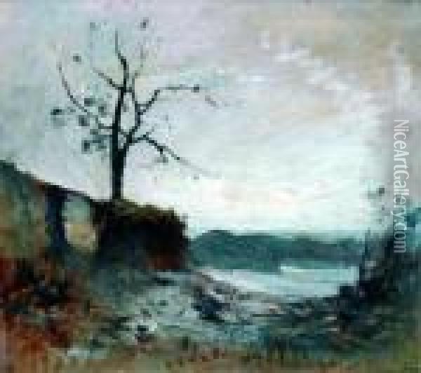 Paysage. Oil Painting - Francois Auguste Ravier