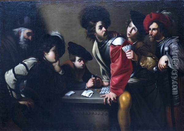 Les Joueurs De Cartes Oil Painting - Bartolomeo Manfredi