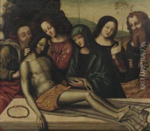 The Lamentation Of Christ Oil Painting - Pietro Perugino