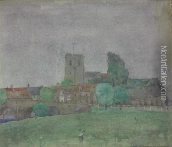 Wareham, Dorset Oil Painting - Charles Rennie Mackintosh