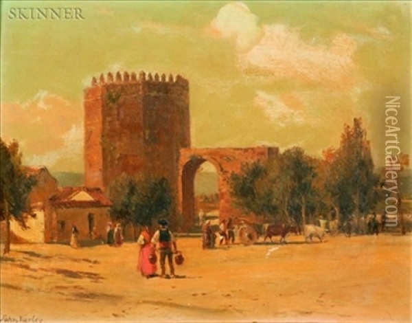 The City Gate, Cordova Spain Oil Painting - John Varley the Elder
