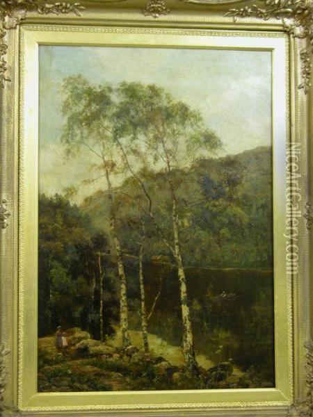 Loch Katrine Oil Painting - Theodore Hines