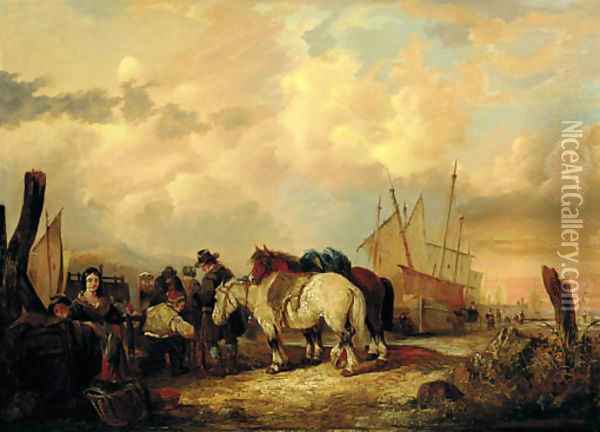 The fish-market Oil Painting - William Joseph Shayer