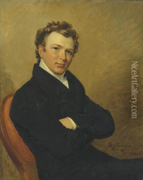 R.a. Portrait Of A Young Gentleman Oil Painting - George Dawe