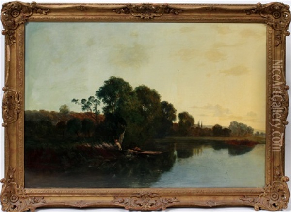 Summer Landscape Oil Painting - Edwin Henry Boddington