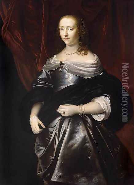 Portrait of Lucretia Boudaen Oil Painting - Jacob van Loo