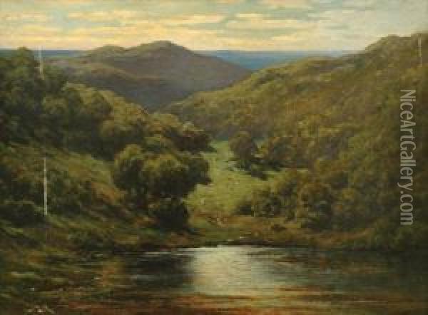 River Valley Oil Painting - Johann Georg Mohr
