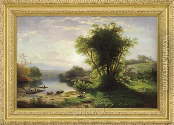 Afternoon Picnic Oil Painting - William G. Boardman