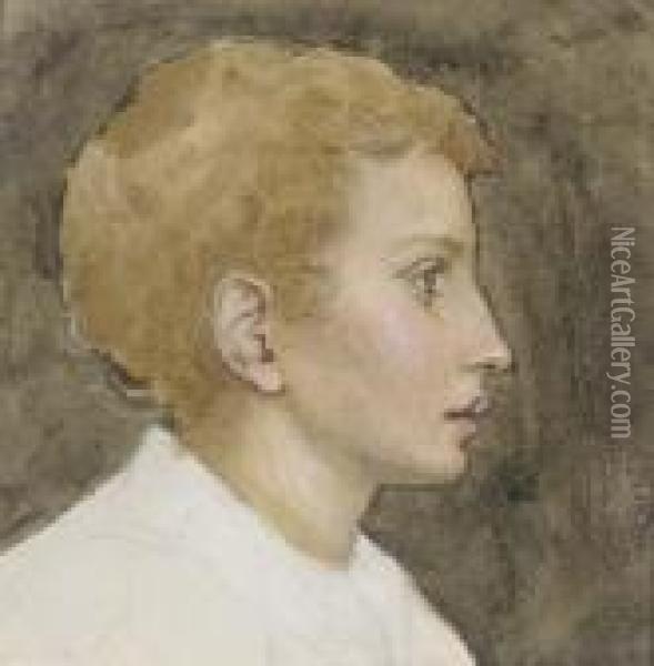 Portrait Of Eddie Oil Painting - Kate Greenaway