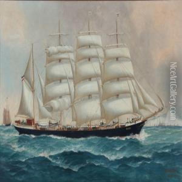 The Schleswig-holstein Full-rigged Sailing Ship Eilbek Oil Painting - John Henry Mohrmann