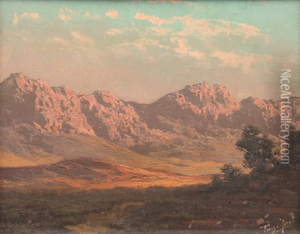 Mountain Landscape Oil Painting - Tinus de Jongh