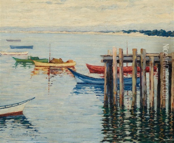 Boats Oil Painting - M. Evelyn McCormick