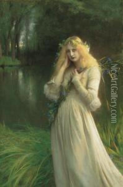 Ophelia Oil Painting - Pascal-Adolphe-Jean Dagnan-Bouveret