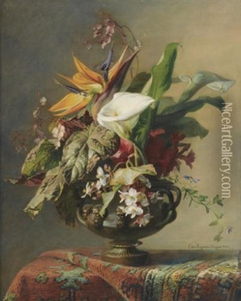 Vase De Fleurs Oil Painting - Elise (Puyroche) Wagner