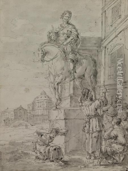A Volume Of Forty-nine Drawings Illustrating Livy's Roman History Oil Painting - Leonaert Bramer
