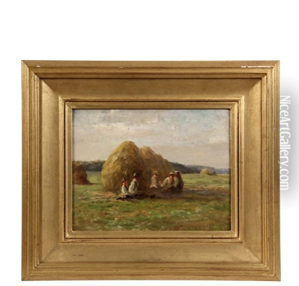 Haymakers Oil Painting - William Partridge Burpee