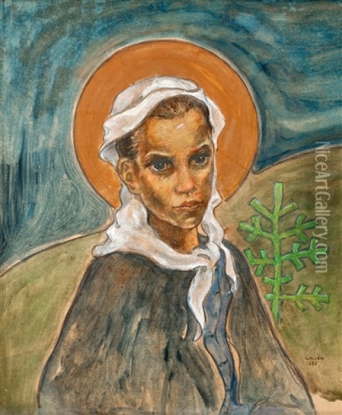 Girl From Ruovesi Oil Painting - Akseli Valdemar Gallen-Kallela