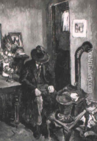 La Boheme (chaudois), 1928 Oil Painting - Marcel Francois Leprin