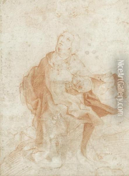 Saint Catherine Of Siena Oil Painting - Federico Fiori Barocci