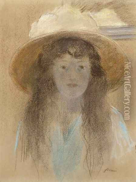 Fille avec un chapeau Oil Painting - Jean-Louis Forain