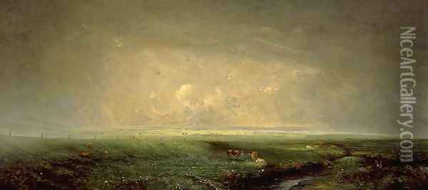 Rain and Sun, c.1873 Oil Painting - Antoine Chintreuil