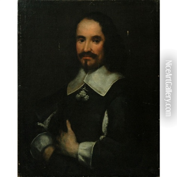 Portrait Of Gentleman, Said To Be Don Andres De Andrade Y La Cal Oil Painting - Bartolome Esteban Murillo