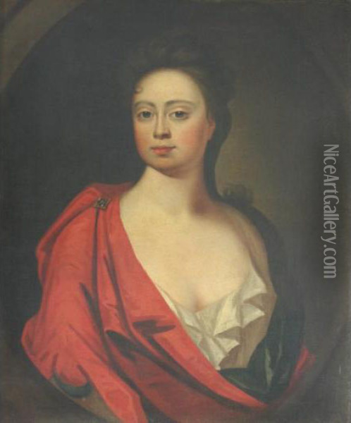 Portrait Of Mary Halliday Oil Painting - Sir Godfrey Kneller