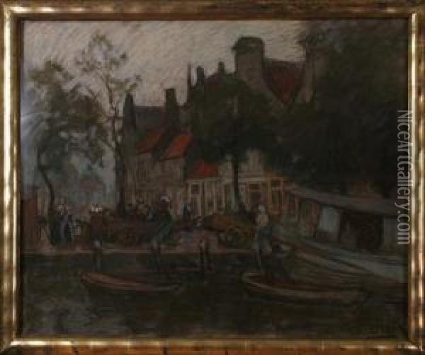Auf Brugge Oil Painting - Karl O'Lynch Van Town
