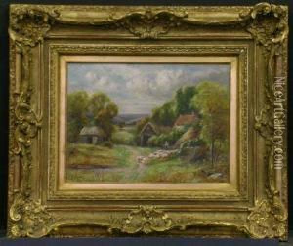 English Country Scenes: Two Oil Painting - Robert John Hammond