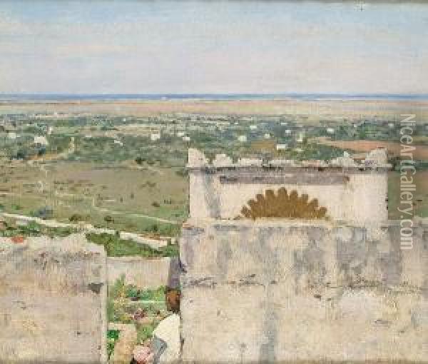 View From The Hill Oil Painting - Henry Bishop