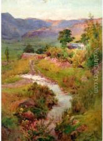 Lakeland Scene Oil Painting - Cuthbert Rigby