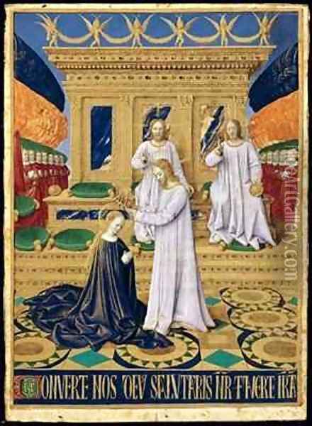 The Coronation of the Virgin Oil Painting - Jean Fouquet