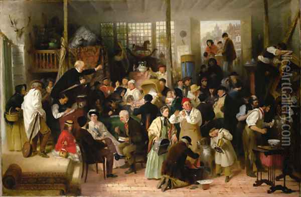 The Auction Oil Painting - John Morgan