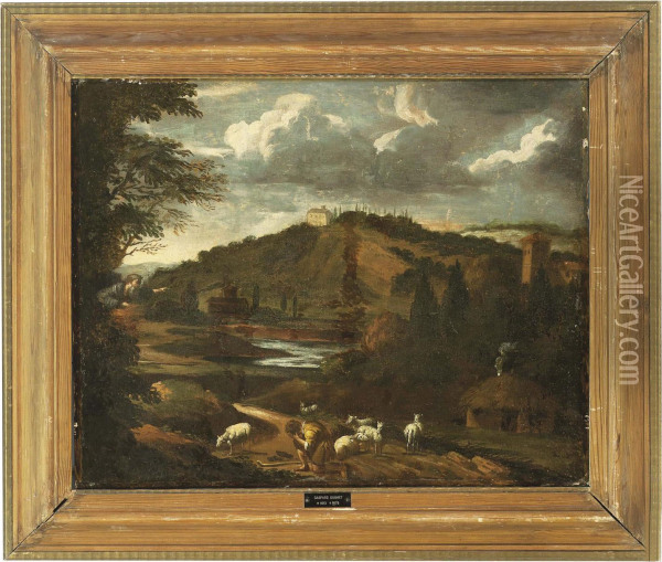 The Annunciation To Joachim Oil Painting - Gaspard Dughet Poussin
