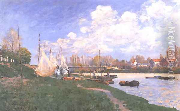 Drying Nets Oil Painting - Alfred Sisley